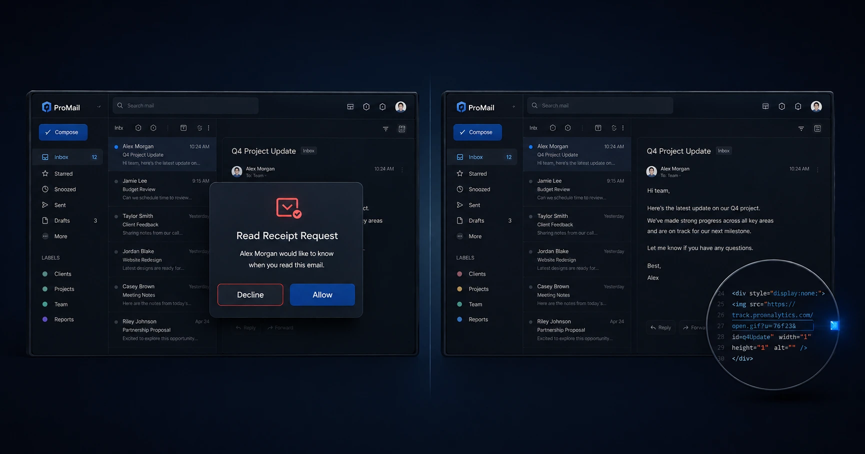 A stylized split-screen illustration showing an annoying pop-up window on one side, and a seamless, invisible network signal on the other.