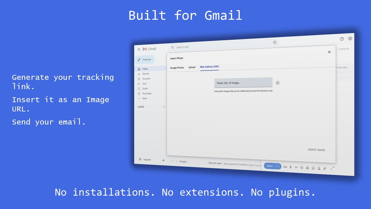Inject tracking image